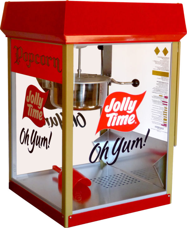 Jolly Time Popcorn Poppers. Commercial popcorn machines for theaters, concessions, professional or home use. Popcorn Product: Bulk & Concessions Popcorn Popper Machines
