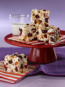 Apricot Cherry Popcorn Squares