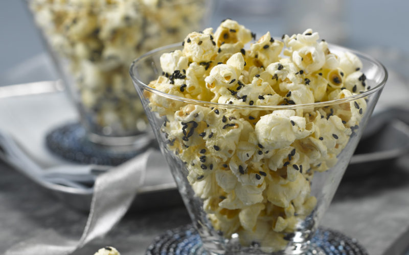 Recipe Image: Black Sesame Mustard Popcorn