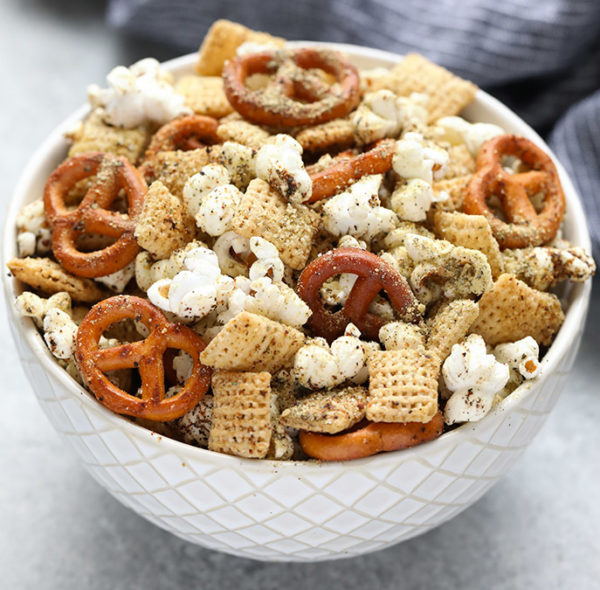 Fit Foodie Finds’ Ranch Popcorn Snack Mix