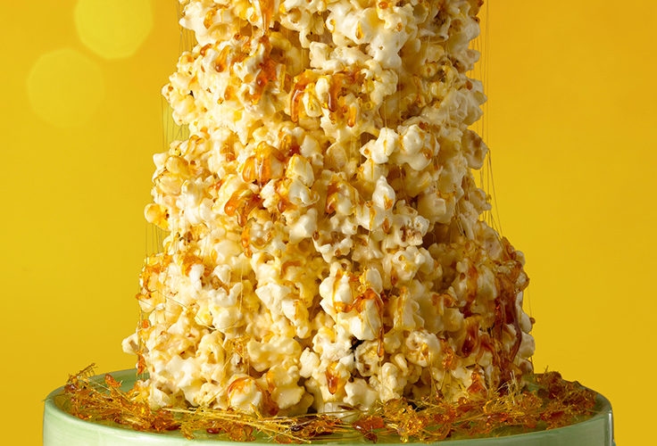 Recipe Image: JOLLY TIME 100th Birthday Popcorn Ball Crunch Cake