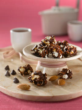 Nutty Chocolate Caramel Corn Clusters