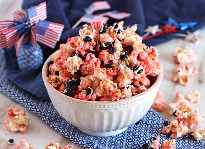 Red White and Blue Popcorn Mix