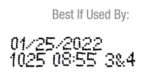 Example Best if Used By Date