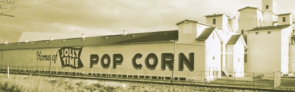 Vintage Image Of The Original Jolly Time Popcorn Building