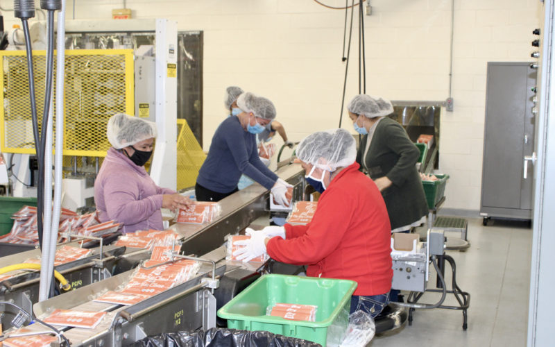 Jolly Time workers assembly line production workers