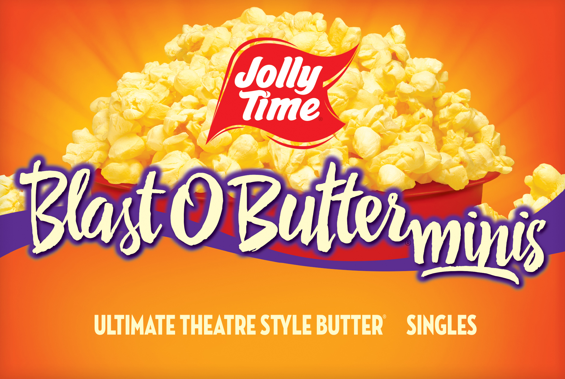 Jolly Time Natural Minis Microwave Popcorn Bags, Single Serving