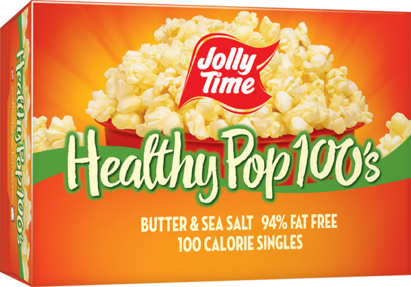 Jolly Time Healthy Pop Butter Microwave Popcorn Mini Bags. 100 calorie popcorn bags equal to 3 Weight Watchers points.