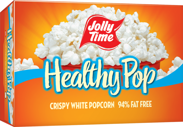 Jolly Time Healthy Pop Crispy 'n White Microwave Popcorn. 94% fat free natural flavor popcorn equal to 3 Weight Watchers points. Popcorn Product: Healthy Pop Healthy Pop® Crispy ‘n White Naturally Flavored