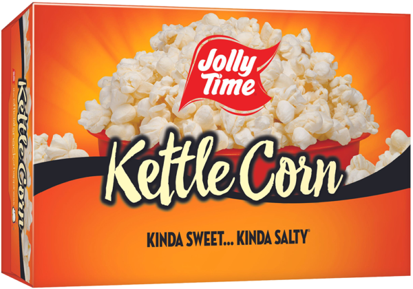 Jolly Time KettleMania Microwave Popcorn. Sweet and salty gourmet kettle corn flavor with Insta-Bowl popping bags.