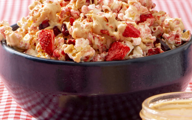 Recipe Image: PB & J Popcorn Recipe