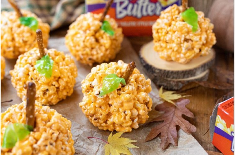 Recipe Image: Pumpkin Popcorn Ball Treats