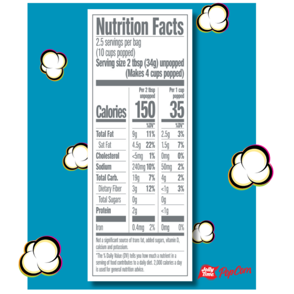 example of nutritional facts label